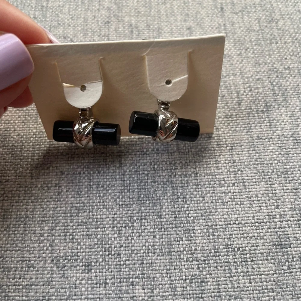 Black and Silver Cuff Links